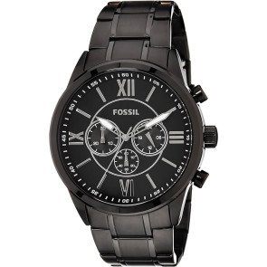 Watch strap Fossil BQ1127 Stainless steel Black 26mm